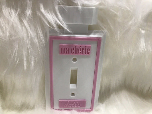 Ma Cherie Belle Perfume Light Switch Plate for the Makeup Room / Girl Cave