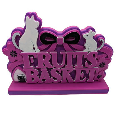 Fruits Basket Anime Desktop Display Sign Cat Rat Floral 3D Manga Decor