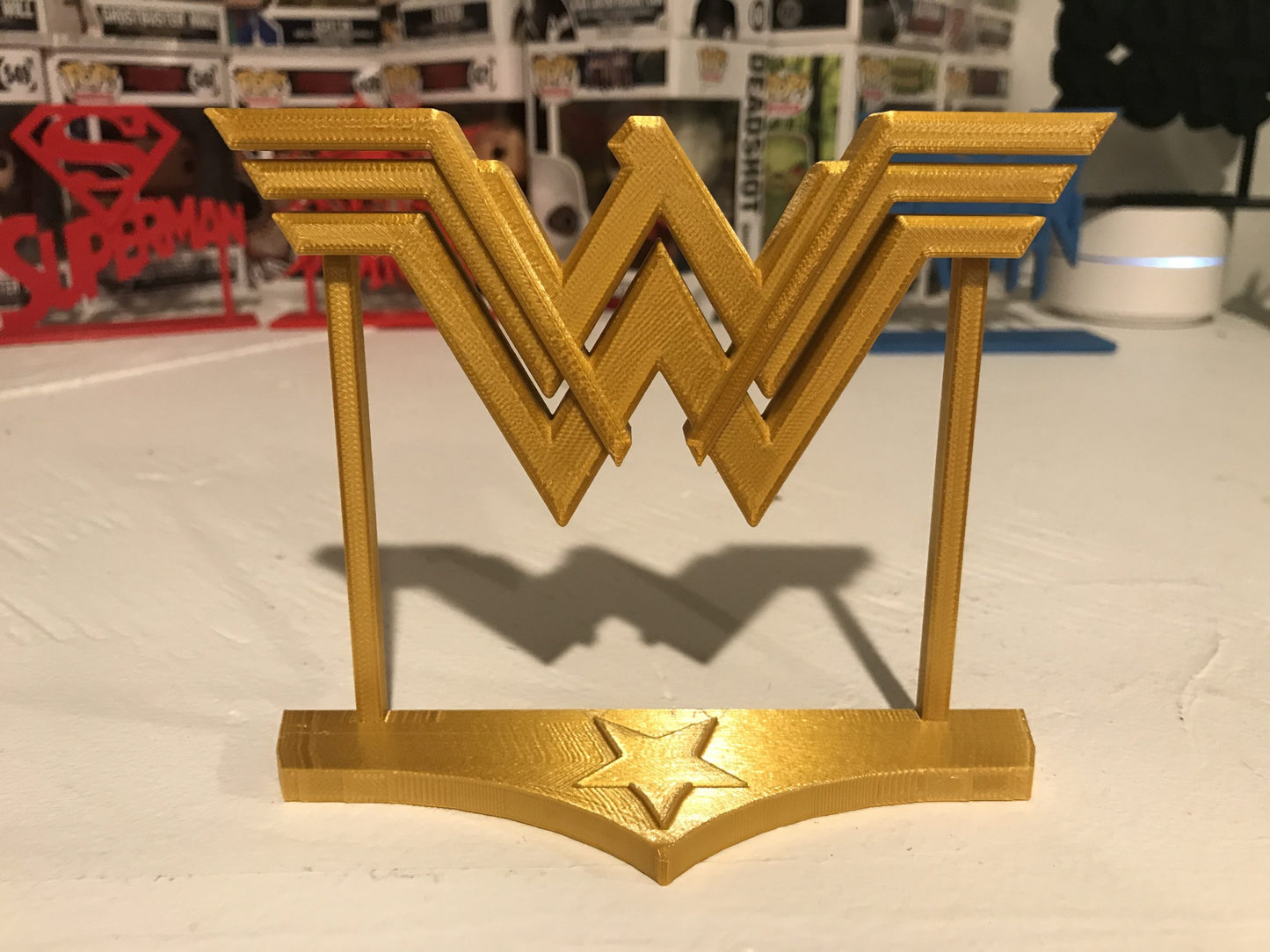 Wonder Woman Crown Display Sign Stand
