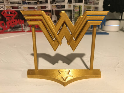 Wonder Woman Crown Display Sign Stand