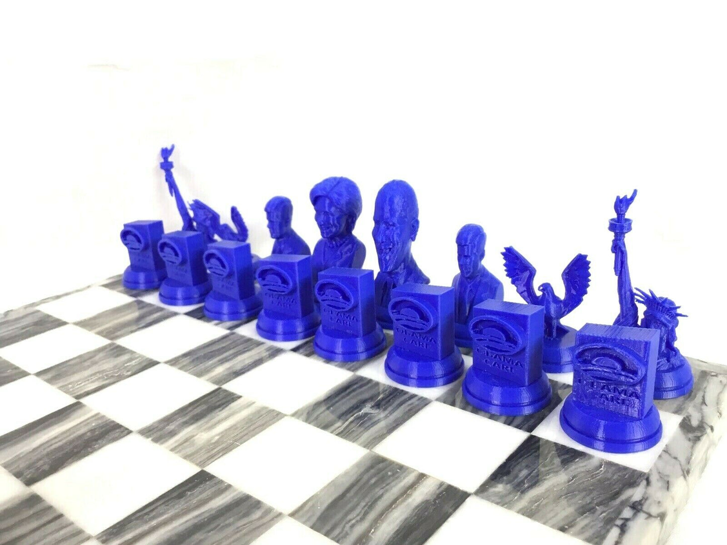 Political Chess Chess Set - Democrats vs Republicans - President, MAGA - OBAMA
