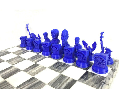 Political Chess Chess Set - Democrats vs Republicans - President, MAGA - OBAMA
