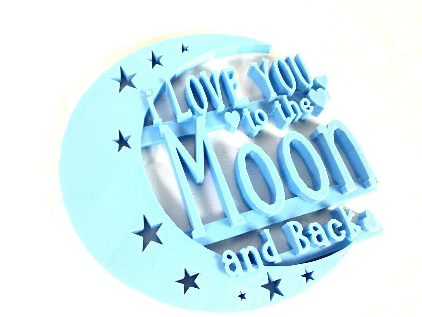 I Love You To the Moon and Back Door / Wall Sign Display Decoration Decor