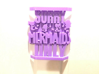 SSWI Girls Sorry Mermaids Only Door /Wall Sign Display Stand Mermaid Decoration