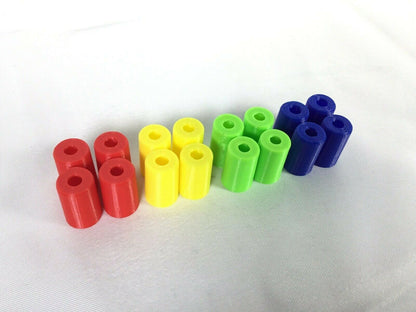 Trouble Game Replacement Pieces Parts 16 Total Yellow Blue Green Red Tokens Pegs