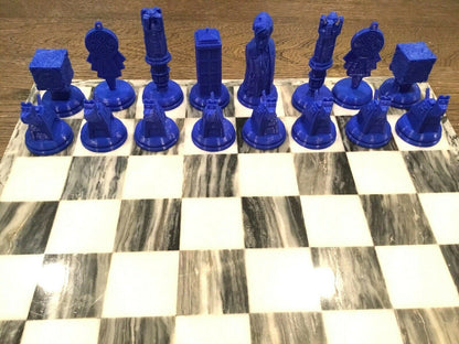 Doctor Who (FAN ART) Chess Set Tardis, Cyberman, Dalek, Weeping Angels, Dr Who
