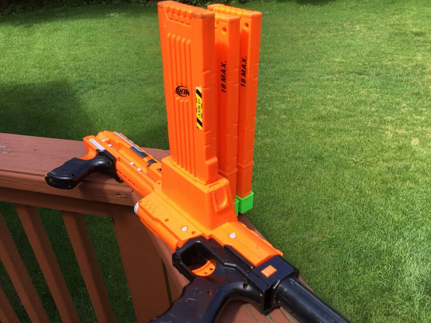 SSWI MAGAZINE MOD DUAL 2 CLIP HOLDER For NERF TACTICAL RAIL Custom Attachment