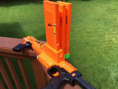 SSWI MAGAZINE MOD DUAL 2 CLIP HOLDER For NERF TACTICAL RAIL Custom Attachment