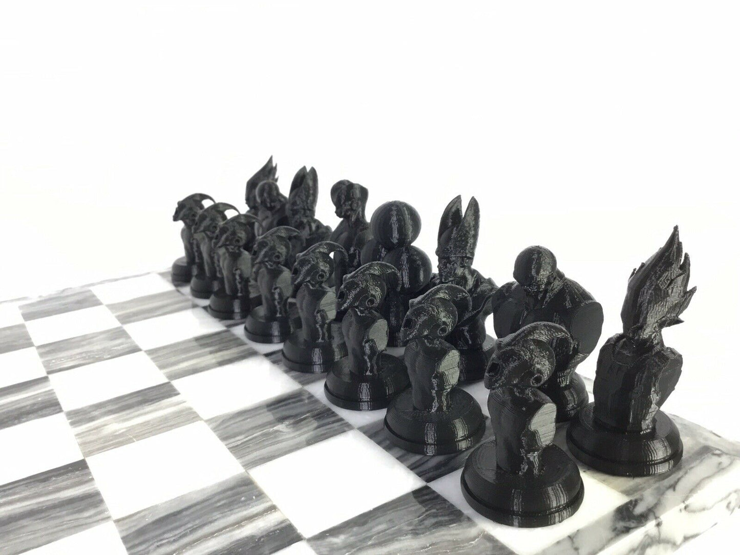Dragon Ball Z FAN ART Chess Set Goku, Broly, Vegeta Gohan Krillin DragonBall DBZ