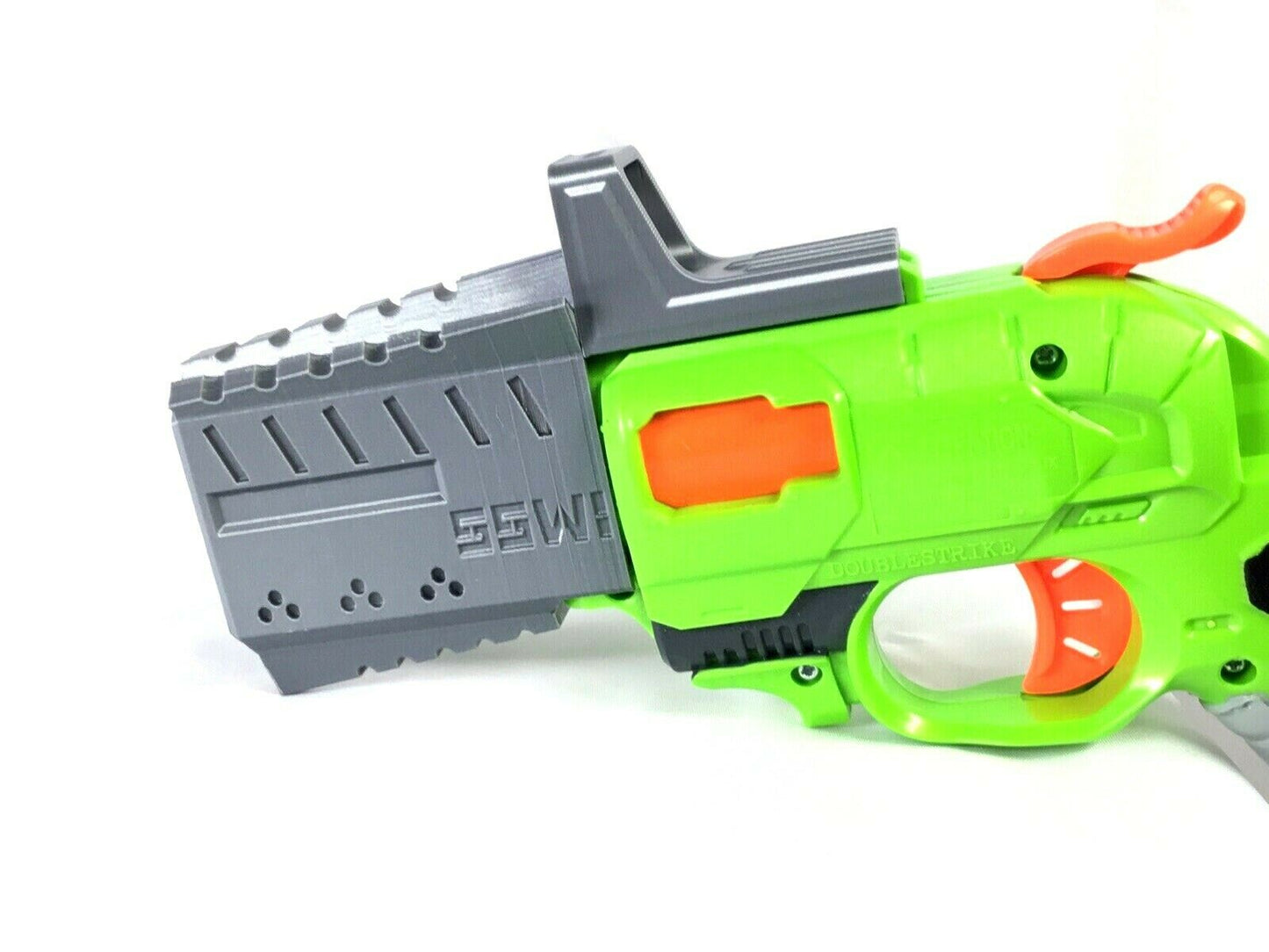 SSWI Modded Nerf DoubleStrike KIYZO Tactical Barrel And Iron Site Double Strike