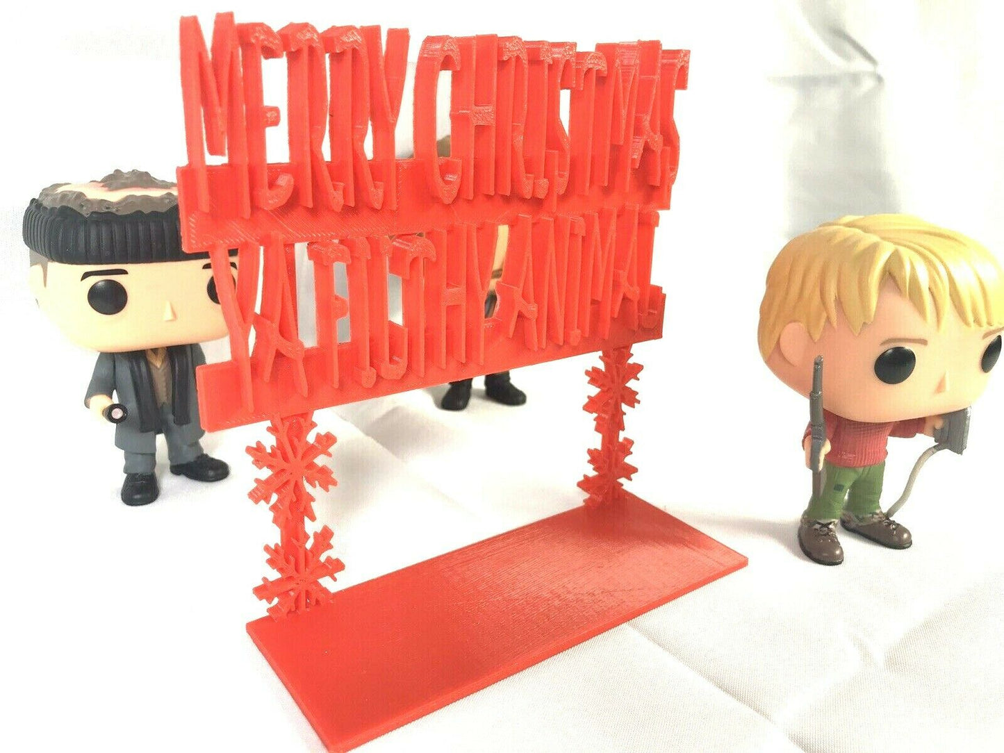 Merry Christmas Ya Filthy Animal Display Sign Stand POP Wobblers Collectibles