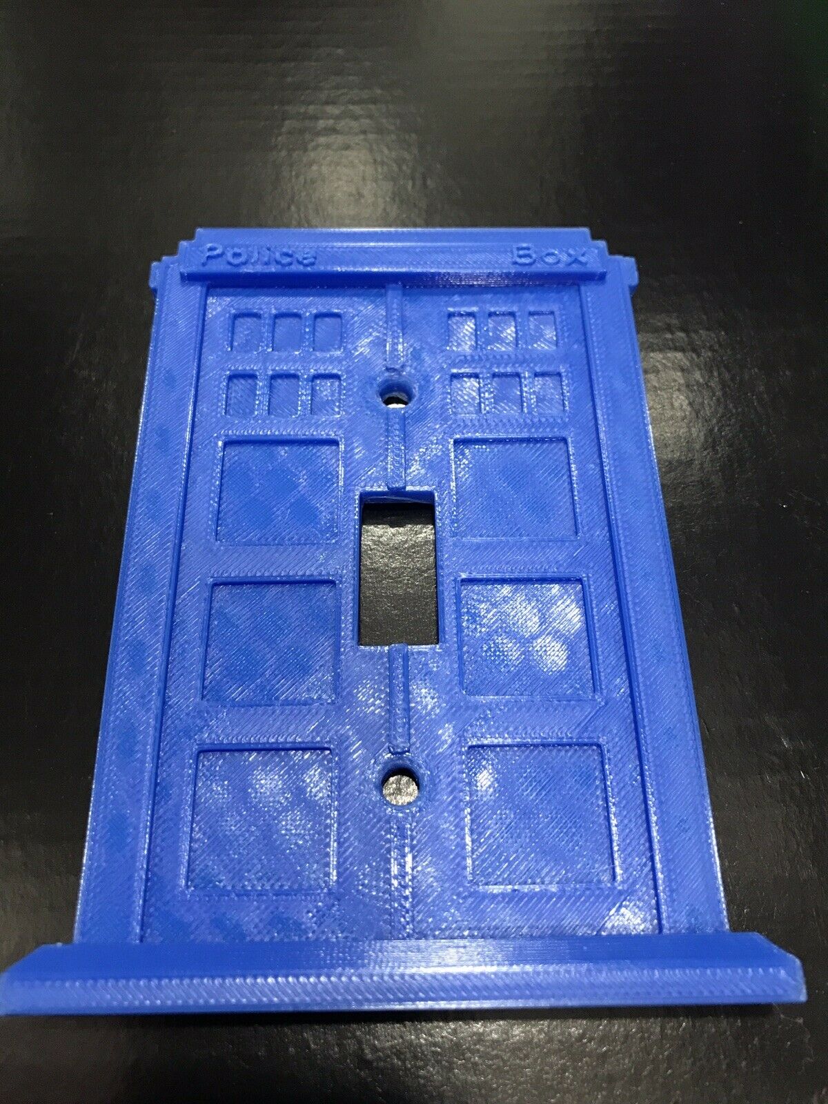 Doctor Who Tardis Light Switch Police Box Phone Booth Cover Plate Face - Blue