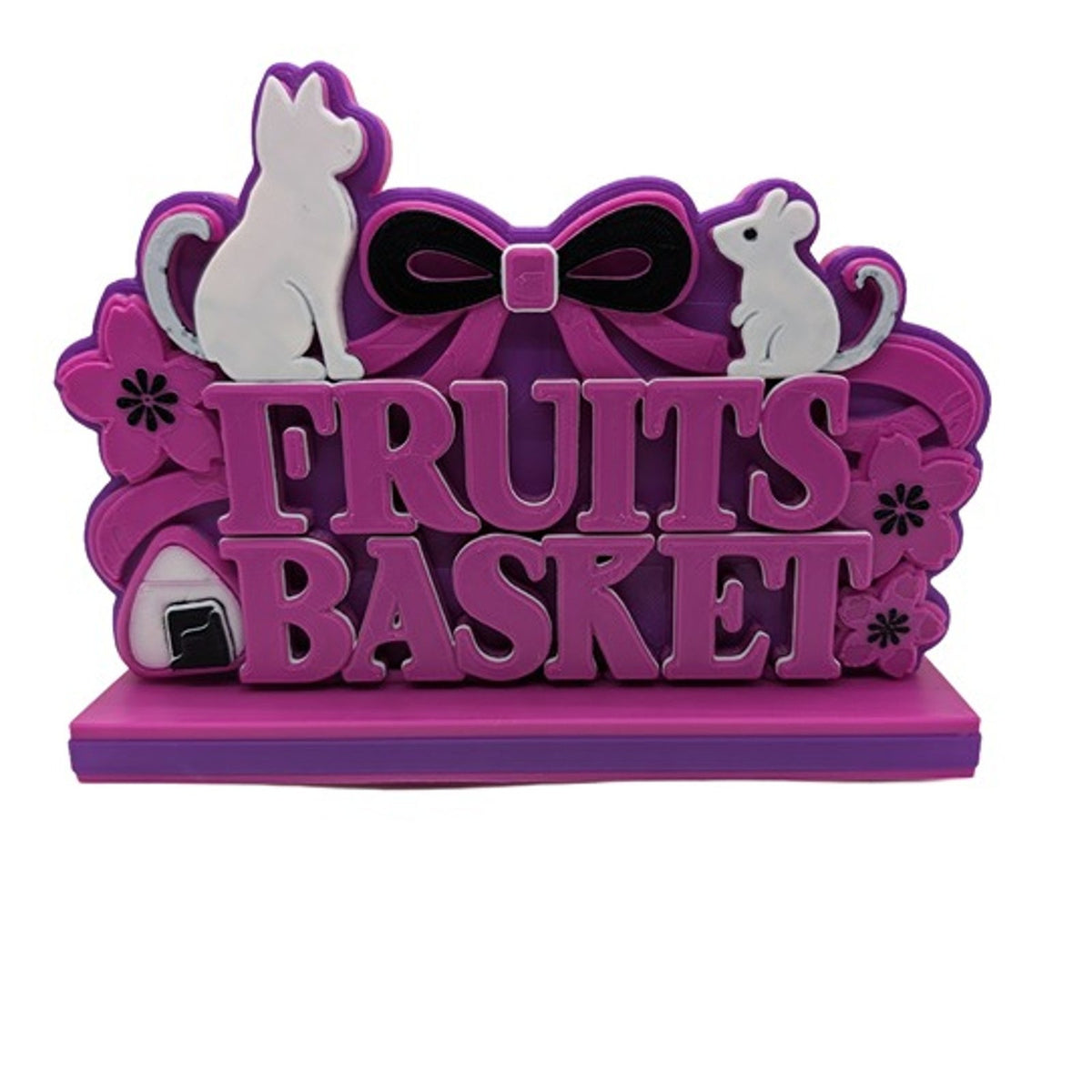Fruits Basket Anime Desktop Display Sign Cat Rat Floral 3D Manga Decor