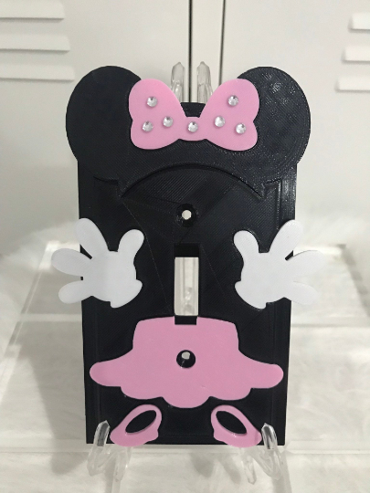 Minnie Mouse Fan Art Custom Light Switch Cover Plate Perfect Gift