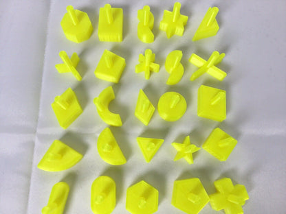 Complete Set of 25 The Game of PERFECTION Replacement Parts SHAPES Pieces