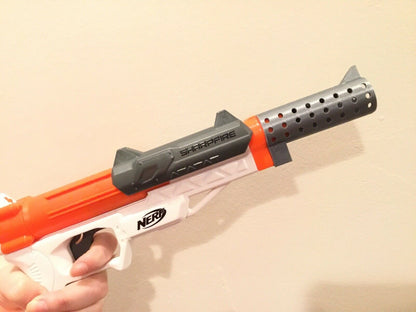 Nerf SharpFire Barrel Suppressor Attachment Extension Mod - Easy Slide On