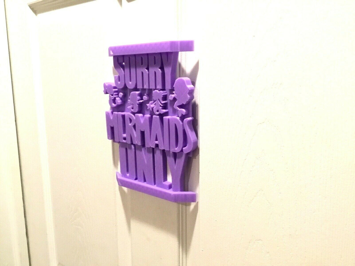 SSWI Girls Sorry Mermaids Only Door /Wall Sign Display Stand Mermaid Decoration