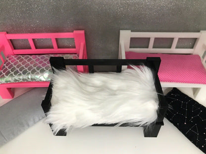 SSWI Custom Doll House Doll Bench With Cushion & Pillows Couch Chair Dolls Dream