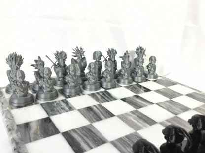 Dragon Ball Z FAN ART Chess Set Goku, Broly, Vegeta Gohan Krillin DragonBall DBZ