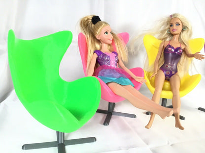 SSWI Doll House Compatible Custom Modern Swivel Chair Stools Dolls Dream