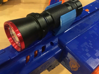 Nerf Compatible Flashlight Rail Mount Unit and LED Flash Light (Combo) Any COLOR