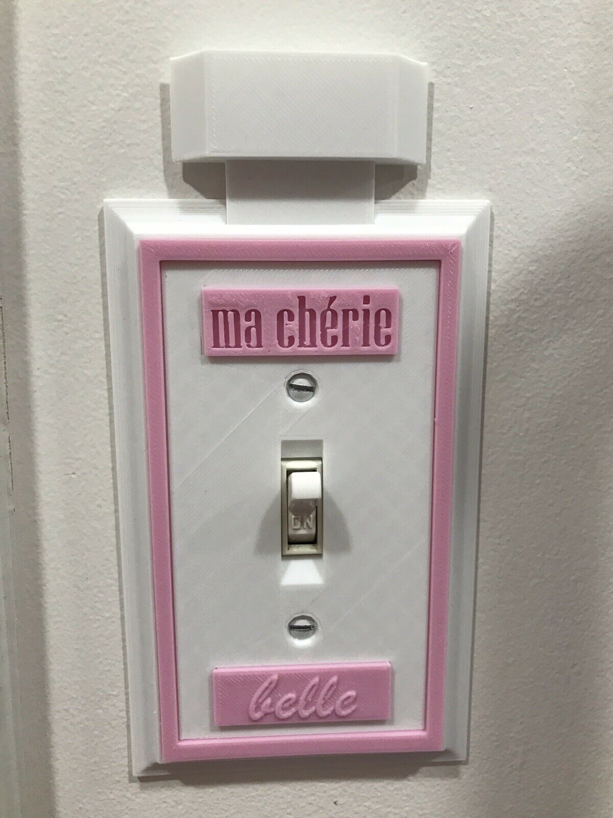 Ma Cherie Belle Perfume Light Switch Plate for the Makeup Room / Girl Cave