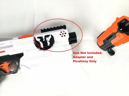 Rival Kronos Extended Muzzle Brake Plate Adapter & Picatinny Rail Nerf Upgrade