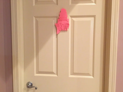 SSWI Girls Sorry Mermaids Only Door / Wall Sign Display - Mermaid Decoration