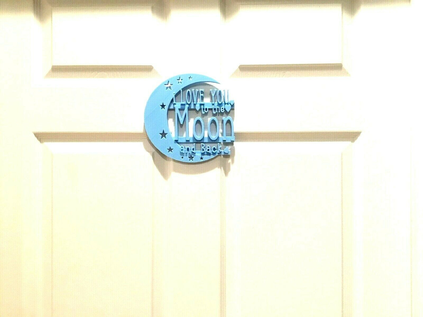 I Love You To the Moon and Back Door / Wall Sign Display Decoration Decor