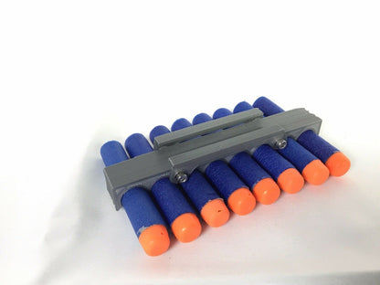SSWI Nerf Compatible Tactical Rail Ammo Holder Holds 6, 8 or 10 Darts Universal
