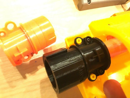 Extended Barrel Muzzle Brake Plate Adapter ONLY For Nerf Alpha Trooper Any Color