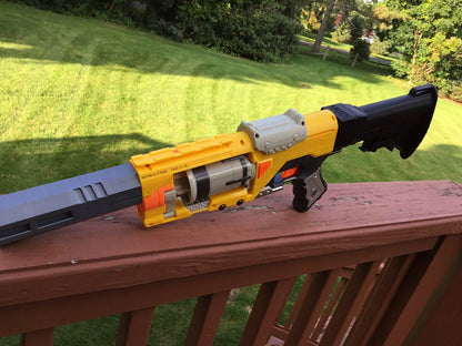 SSWI Nerf Compatible Mod Large AR Shoulder Buttstock Stock - Any Color - Snap On