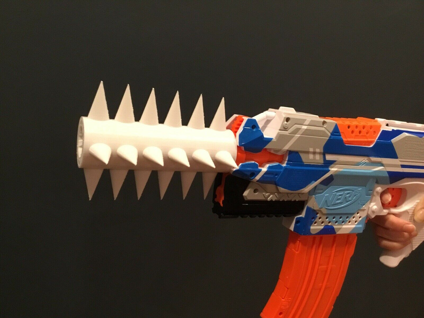 Tactical SPIKED Barrel Twist On Extension Attachment Nerf Stryfe Modulus More