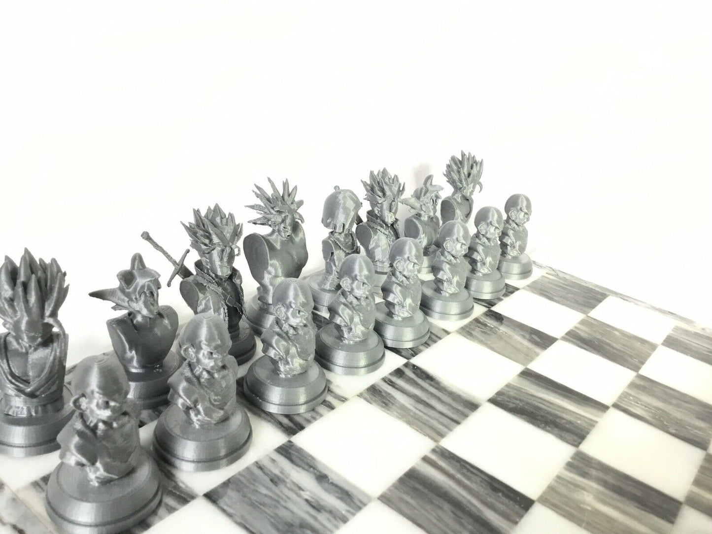 Dragon Ball Z FAN ART Chess Set Goku, Broly, Vegeta Gohan Krillin DragonBall DBZ