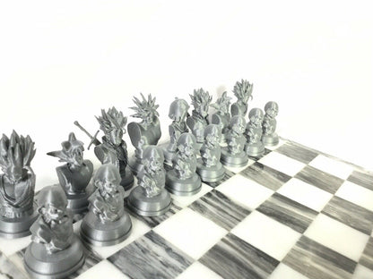 Dragon Ball Z FAN ART Chess Set Goku, Broly, Vegeta Gohan Krillin DragonBall DBZ