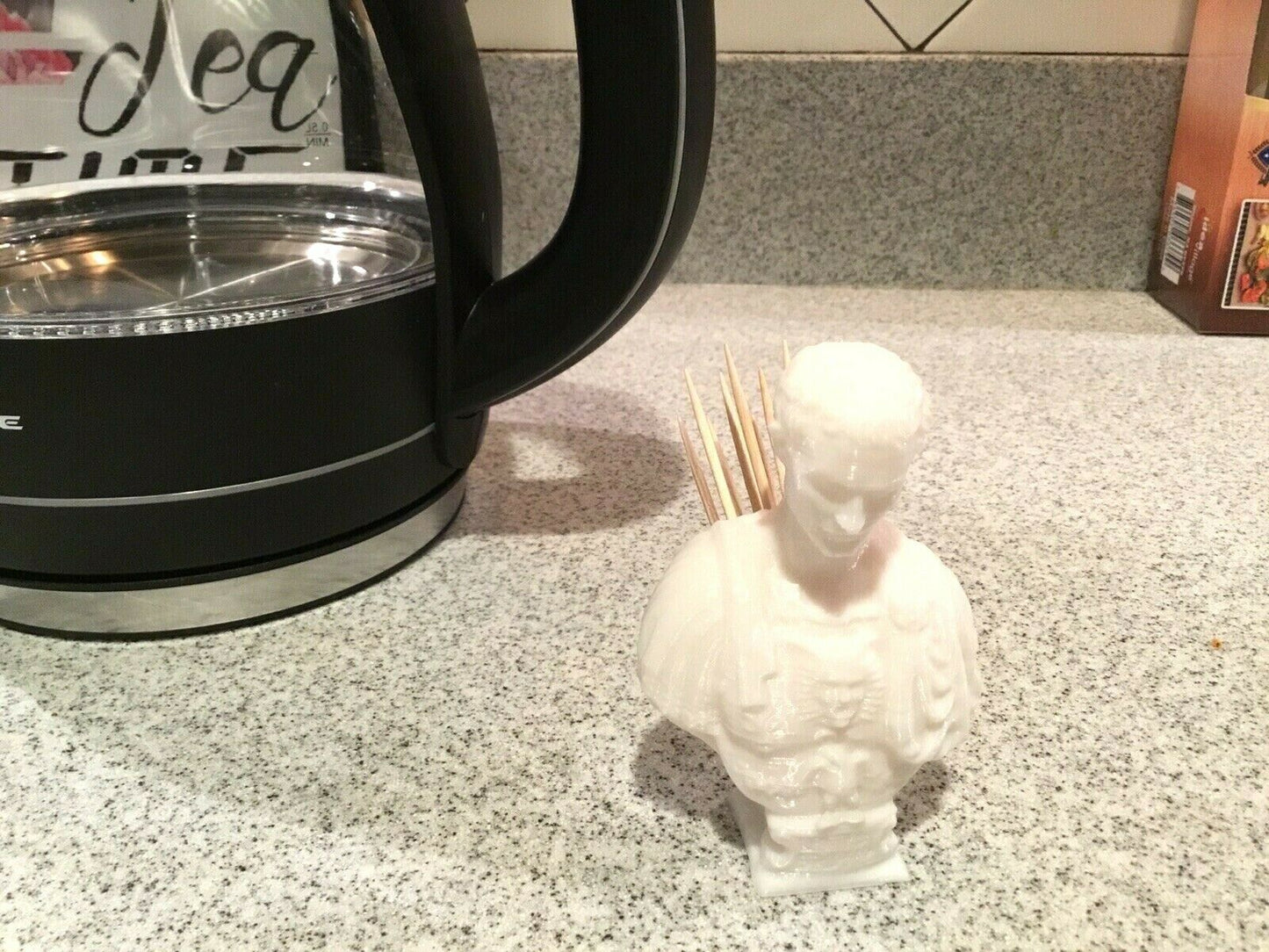 Julius Caesar Ides of March Tooth Pick Holder Sculpture Toothpick Display Gift