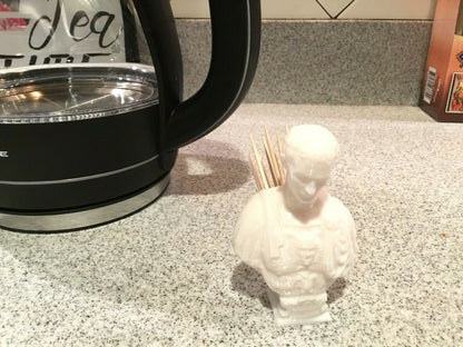 Julius Caesar Ides of March Tooth Pick Holder Sculpture Toothpick Display Gift