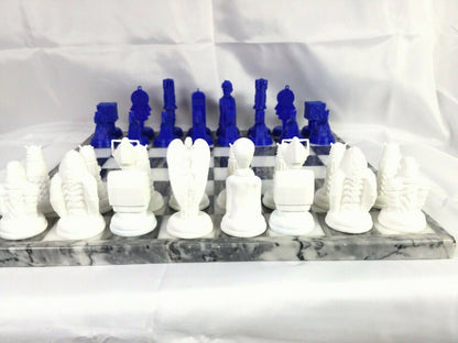 Doctor Who (FAN ART) Chess Set Tardis, Cyberman, Dalek, Weeping Angels, Dr Who