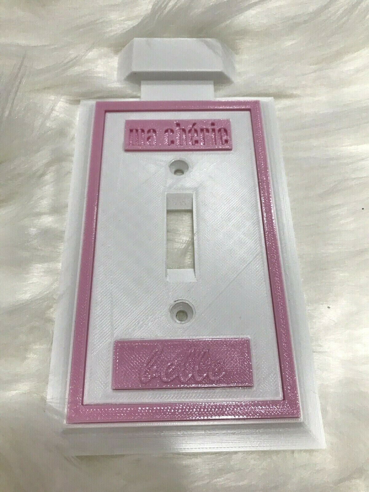 Ma Cherie Belle Perfume Light Switch Plate for the Makeup Room / Girl Cave