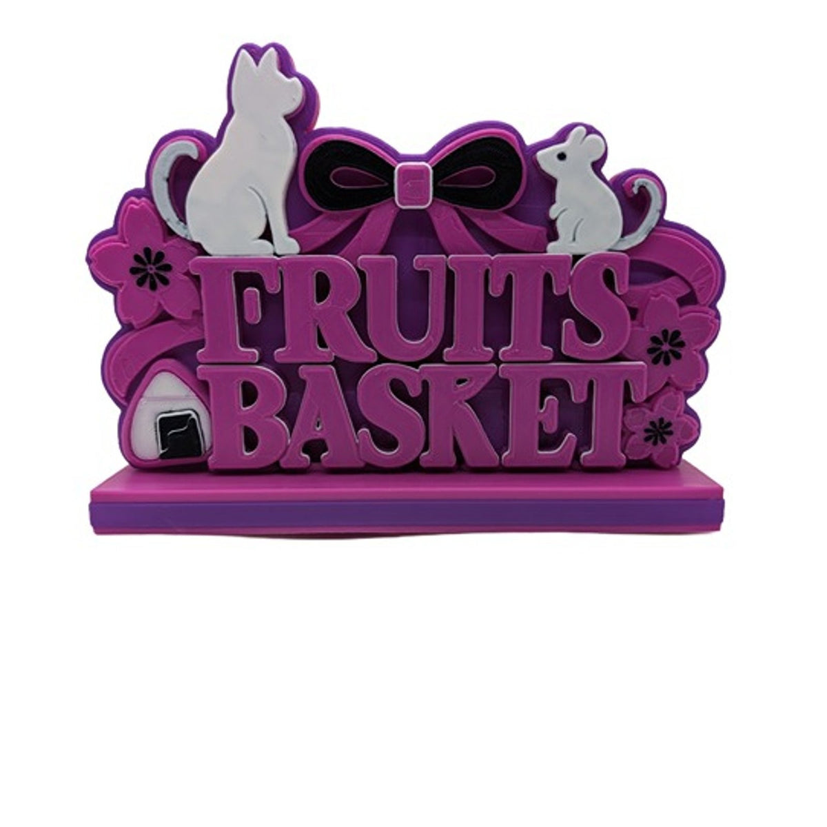 Fruits Basket Anime Desktop Display Sign Cat Rat Floral 3D Manga Decor