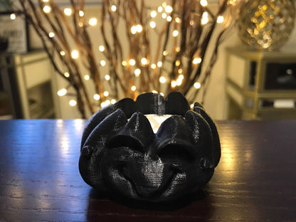 Scary Halloween Tea Candle Pumpkins - Candles Includes, Mad, Sad & Happy