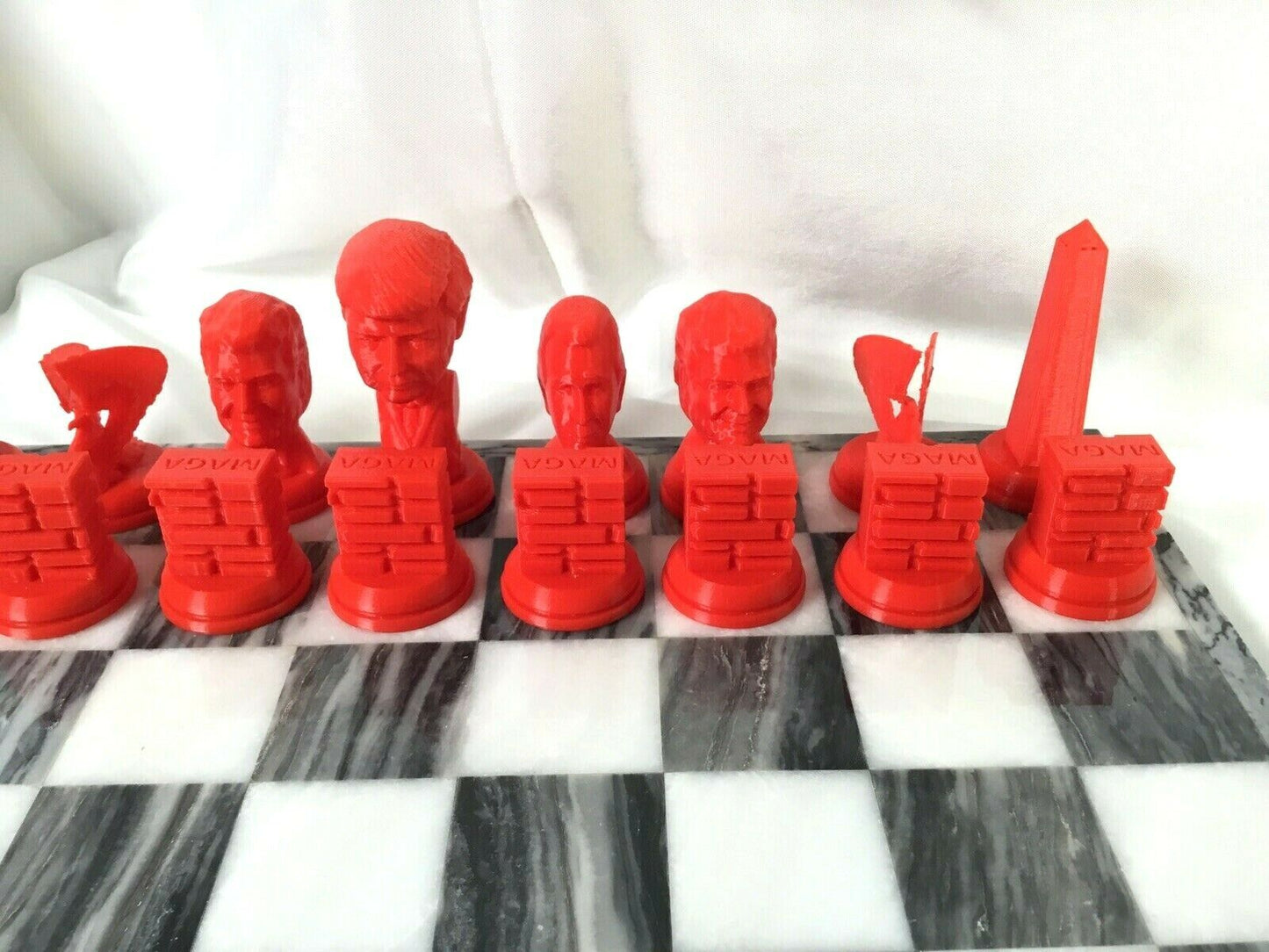 Political Chess Chess Set - Democrats vs Republicans - President, MAGA - OBAMA