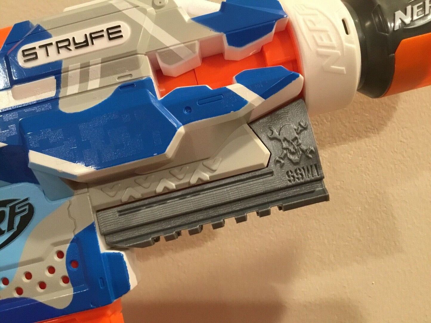 SSWI (Any Color) NERF Compatible Stryfe Lower Picatinny Rail Mod to Nerf Gun