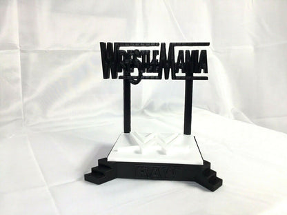 WWE Wrestle Mania Stage FAN ART Display Sign POP Dorbz Wobblers Collectibles 