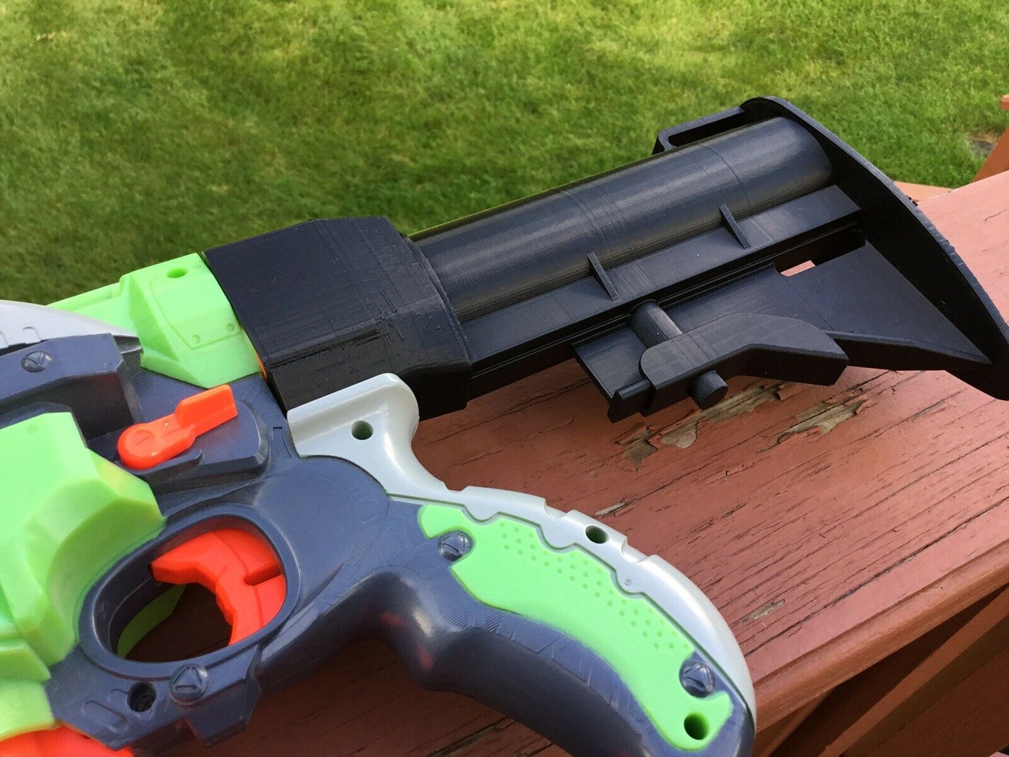 SSWI Nerf Compatible Mod Large AR Shoulder Buttstock Stock - Any Color - Snap On