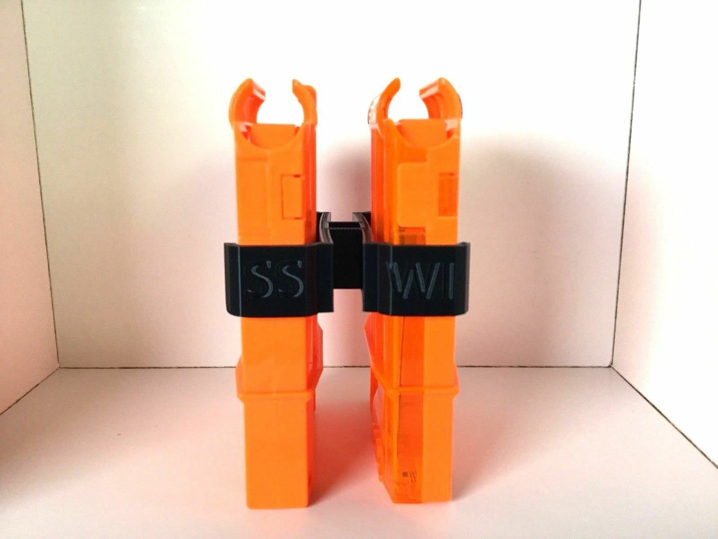 SSWI Nerf Gun Dual Magazine / Clip Holder for Dart Clips Holds 2 Mags Any COLOR