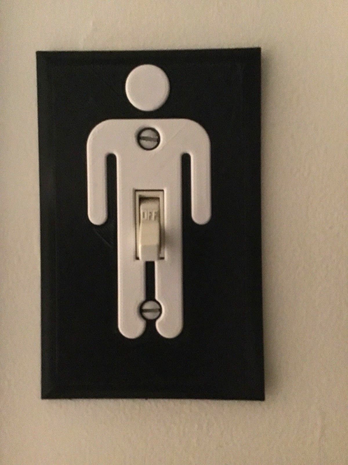Manhood Naughty Gag Gift Light Switch Cover Plate Novelty Nude Naked Man Funny