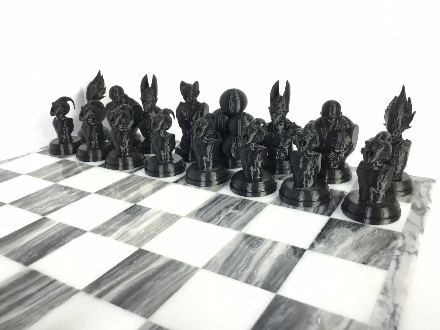 Dragon Ball Z FAN ART Chess Set Goku, Broly, Vegeta Gohan Krillin DragonBall DBZ