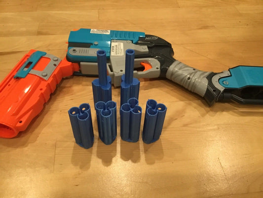 6 Nerf Compatible Zombie Strike Dart Shell Sledge Fire Blaster Bundle SledgeFire (SHELLS ONLY)
