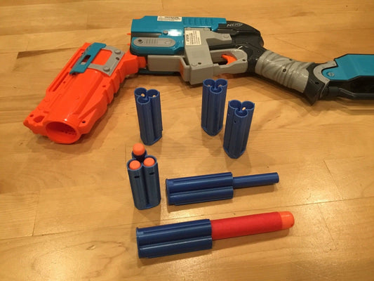 6 Nerf Compatible Zombie Strike Dart Shell Sledge Fire Blaster Bundle SledgeFire (SHELLS ONLY)